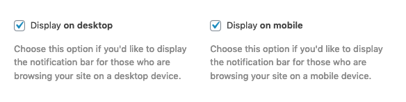 Display on desktop or mobile